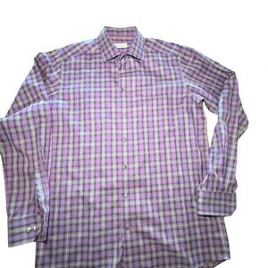 ETON Purple Plaid Shirt